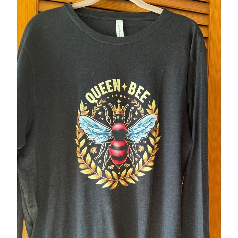 Queen Bee Black  Long Sleeve Shirt -- NWTS
